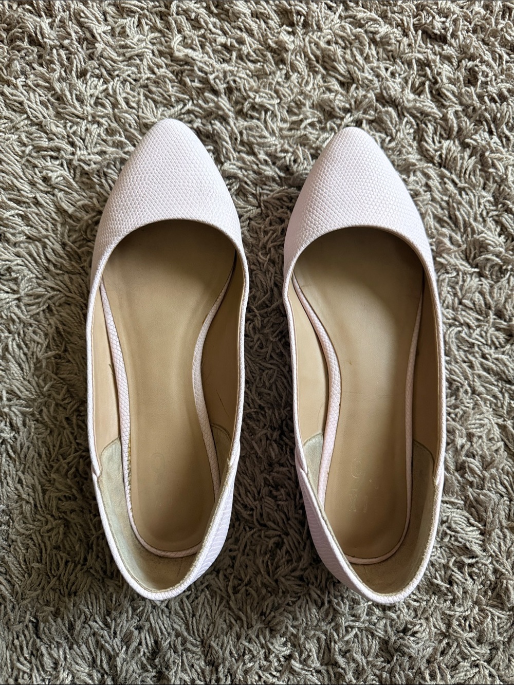 Mix No. 6 Pointed-Toe Ballet Flats in Pale Pink